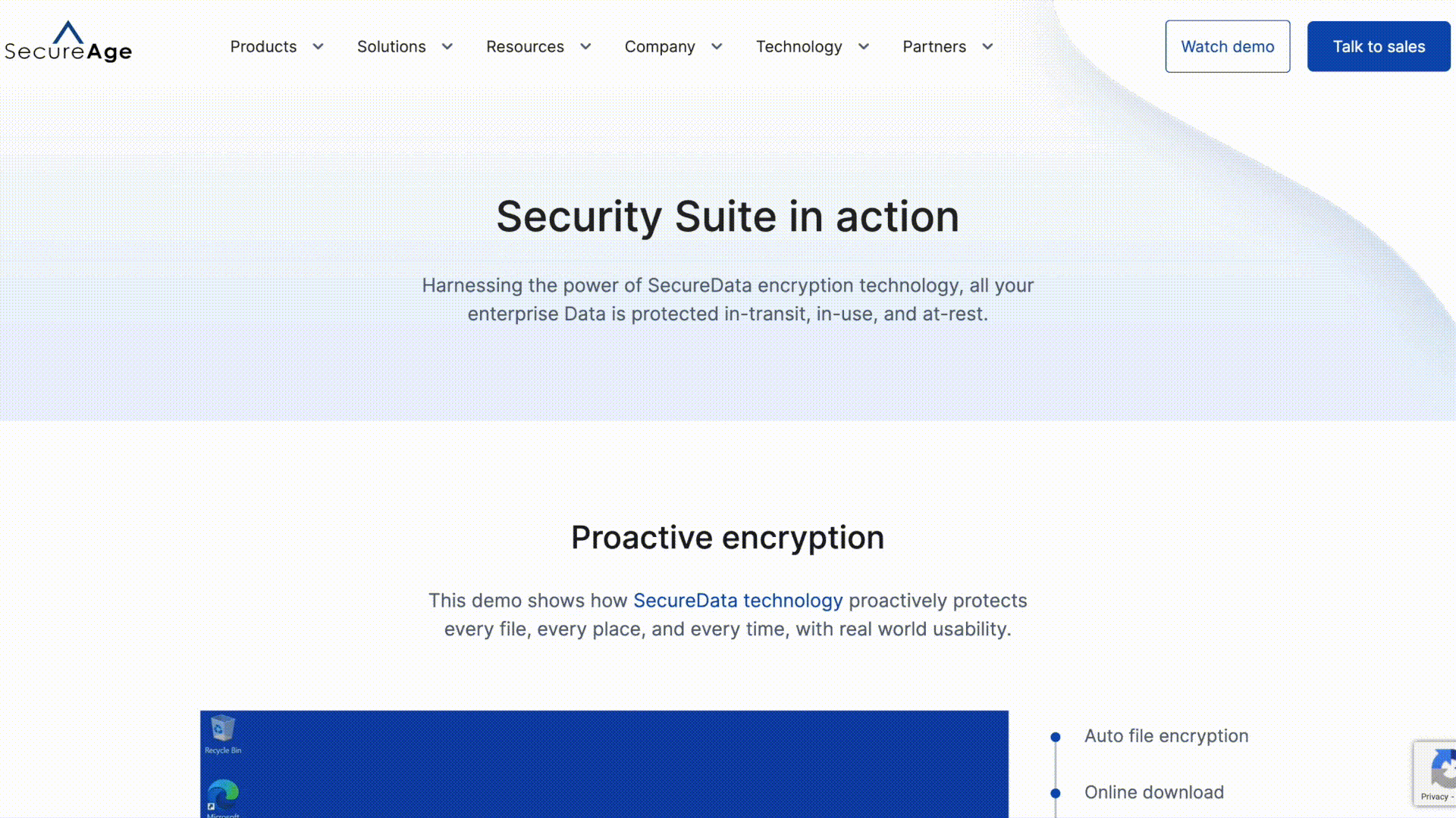 Interactive demo for cybersecurity product